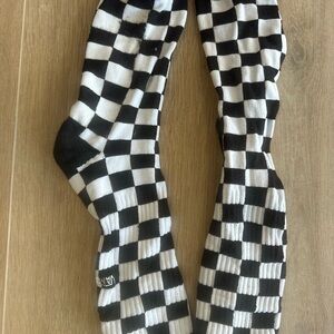 Vans "Checkerboard" Crew Socks (Black/White) Men's Off The Wall Sock